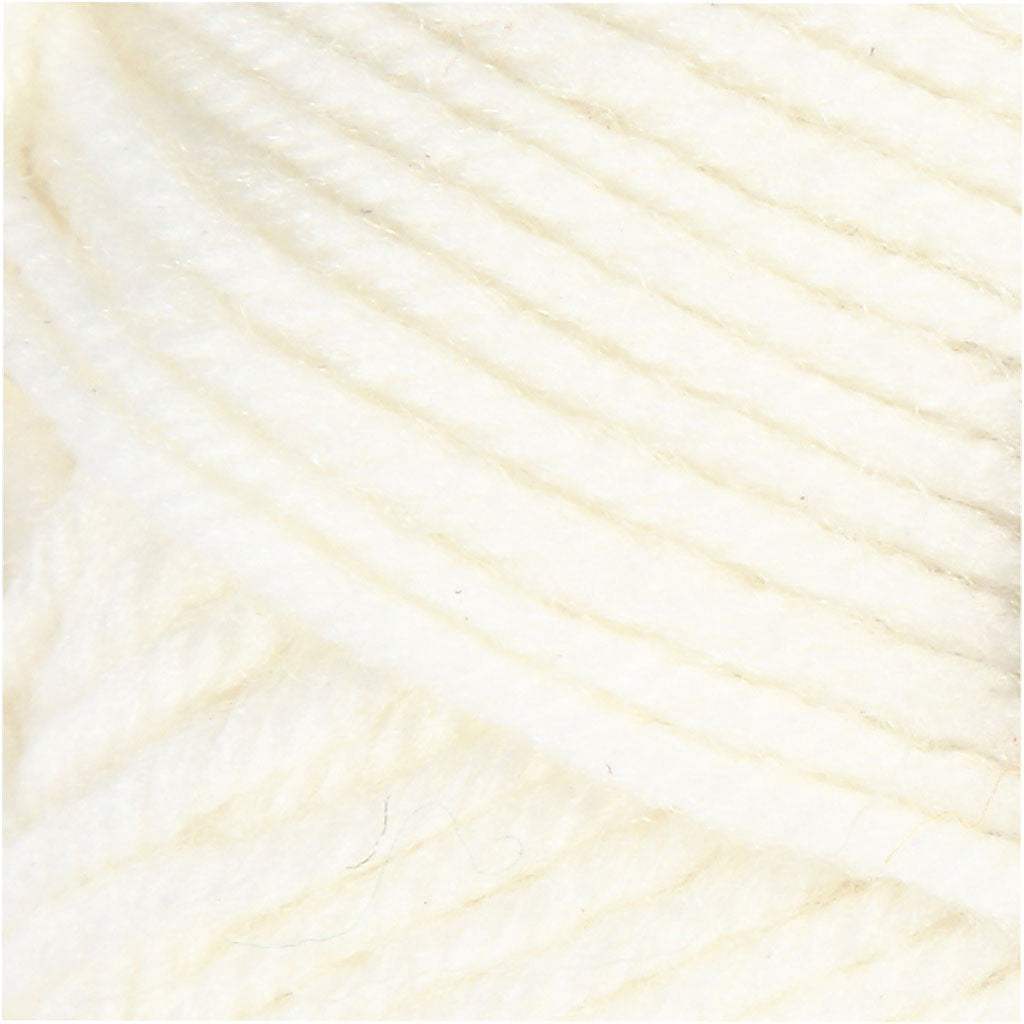 Laine pour Bébé, L : 172 M, blanc, 50 gr/ 1 boule [HOB-41338]