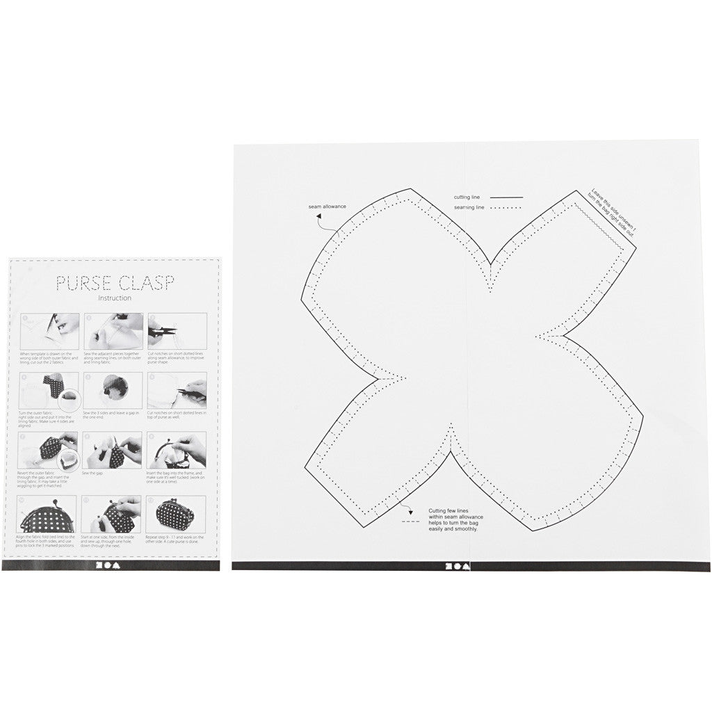 Kit fermoir petit sac, dim. 10 cm, argent antique, 1 pièce [HOB-41353]