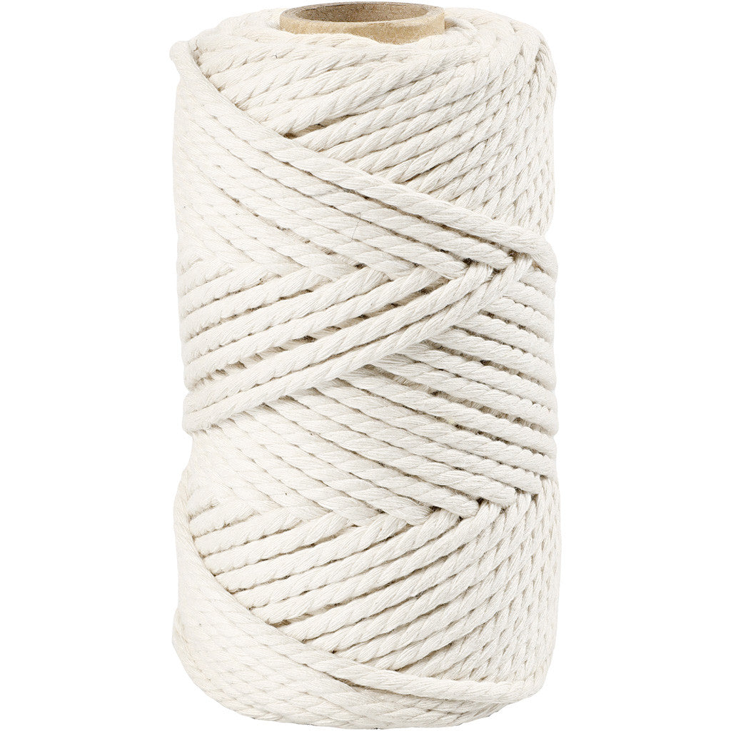 Cordon pour macramé, L : 55 M, d 4 mm, blanc cassé, 330 gr/ 1 rouleau [HOB-414750]