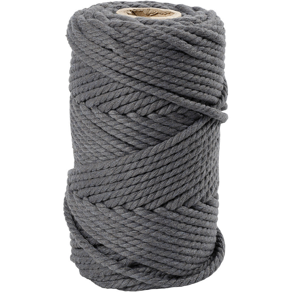 Cordon pour macramé, L : 55 M, d 4 mm, gris, 330 gr/ 1 rouleau [HOB-414754]