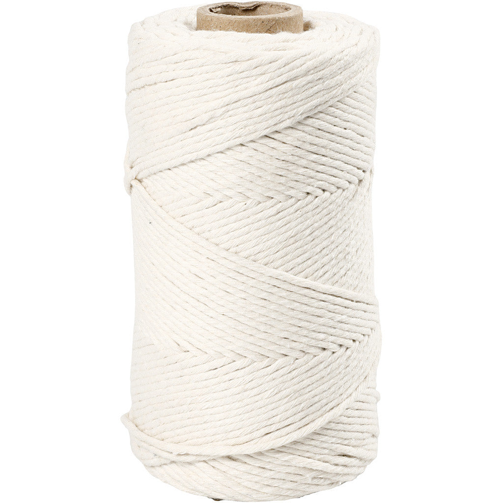 Cordon pour Macramé, L : 198 M, d 2 mm, blanc cassé, 330 gr/ 1 rouleau [HOB-414760]
