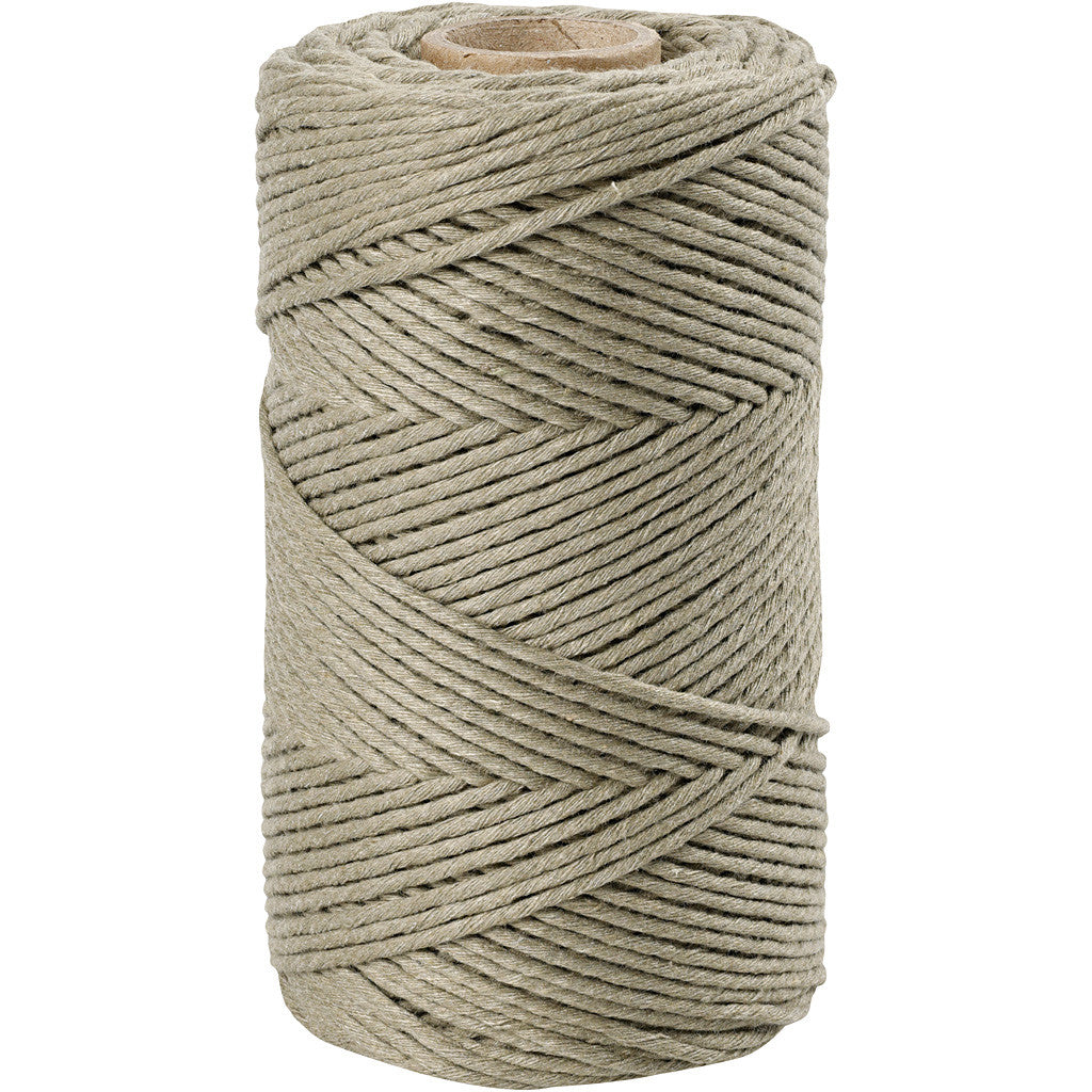 Cordon pour Macramé, L : 198 M, d 2 mm, vert mousse, 330 gr/ 1 rouleau [HOB-414763]