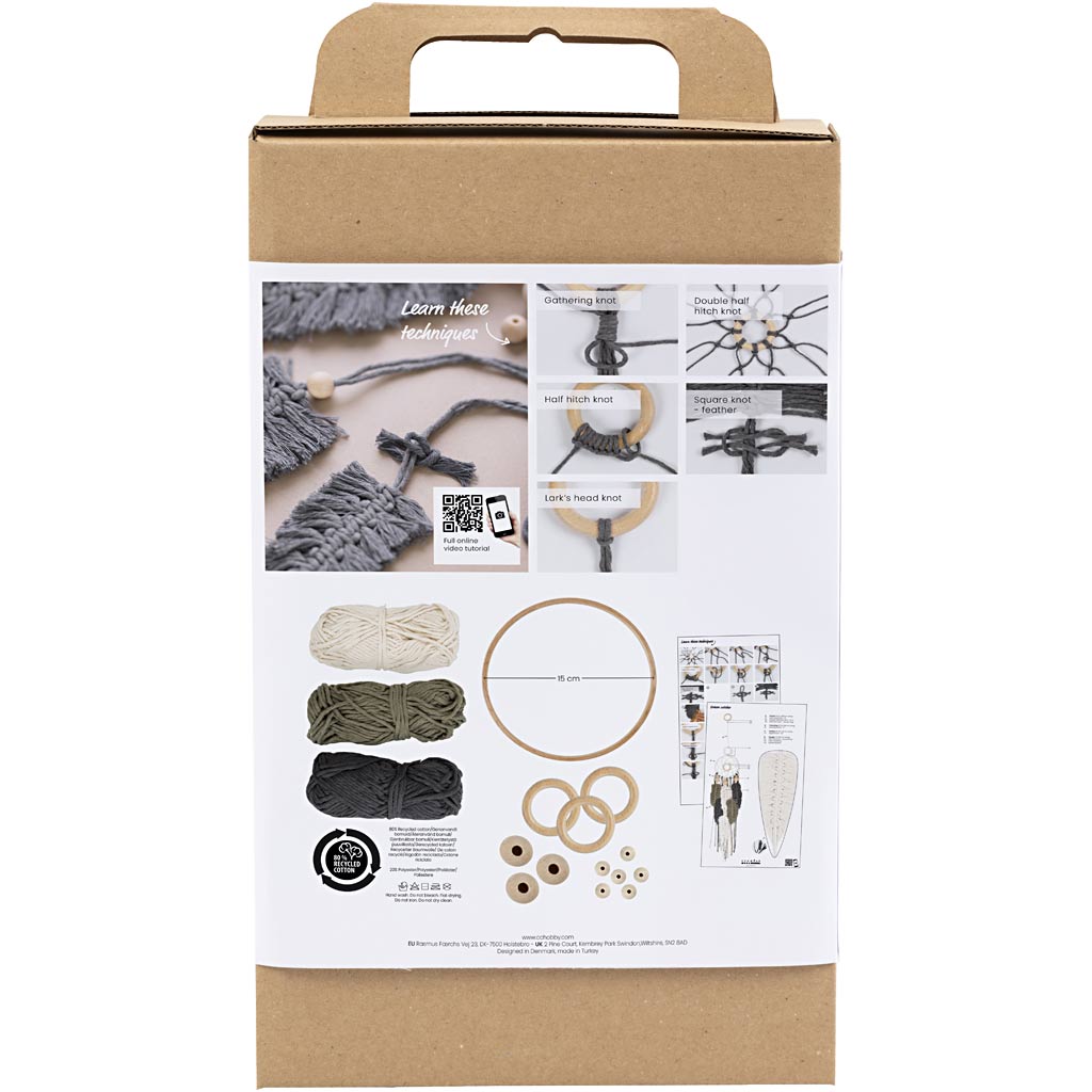 Kit de démarrage DIY Macramé, 1 Pq. [HOB-41477]