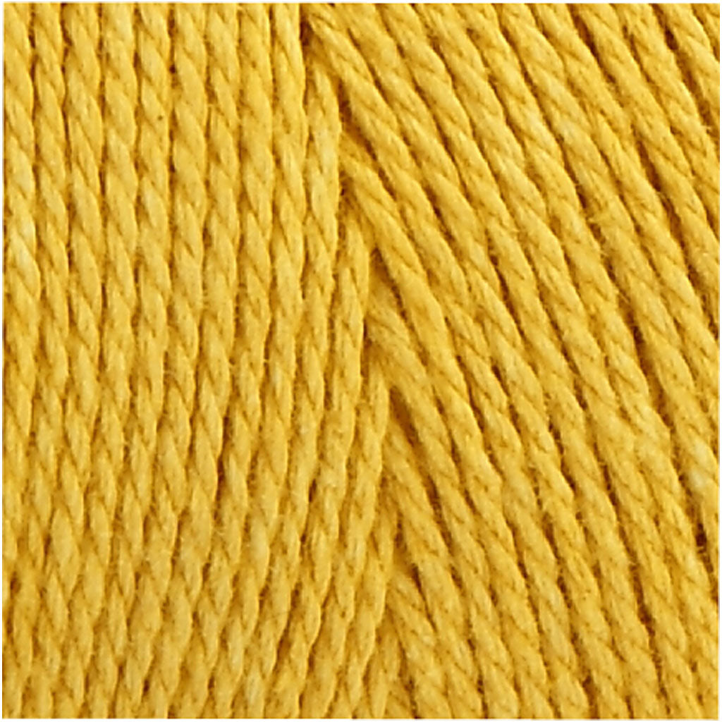 Cordon pour macramé, L : 315 M, ép. 1 mm, Qualité fine 12/12, jaune, 220 gr/ 1 boule [HOB-41502]