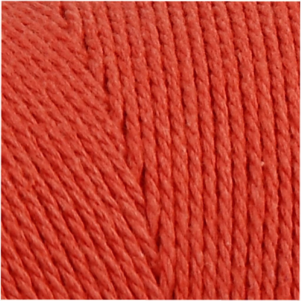 Cordon pour macramé, L : 315 M, ép. 1 mm, Qualité fine 12/12, orange, 220 gr/ 1 boule [HOB-41504]