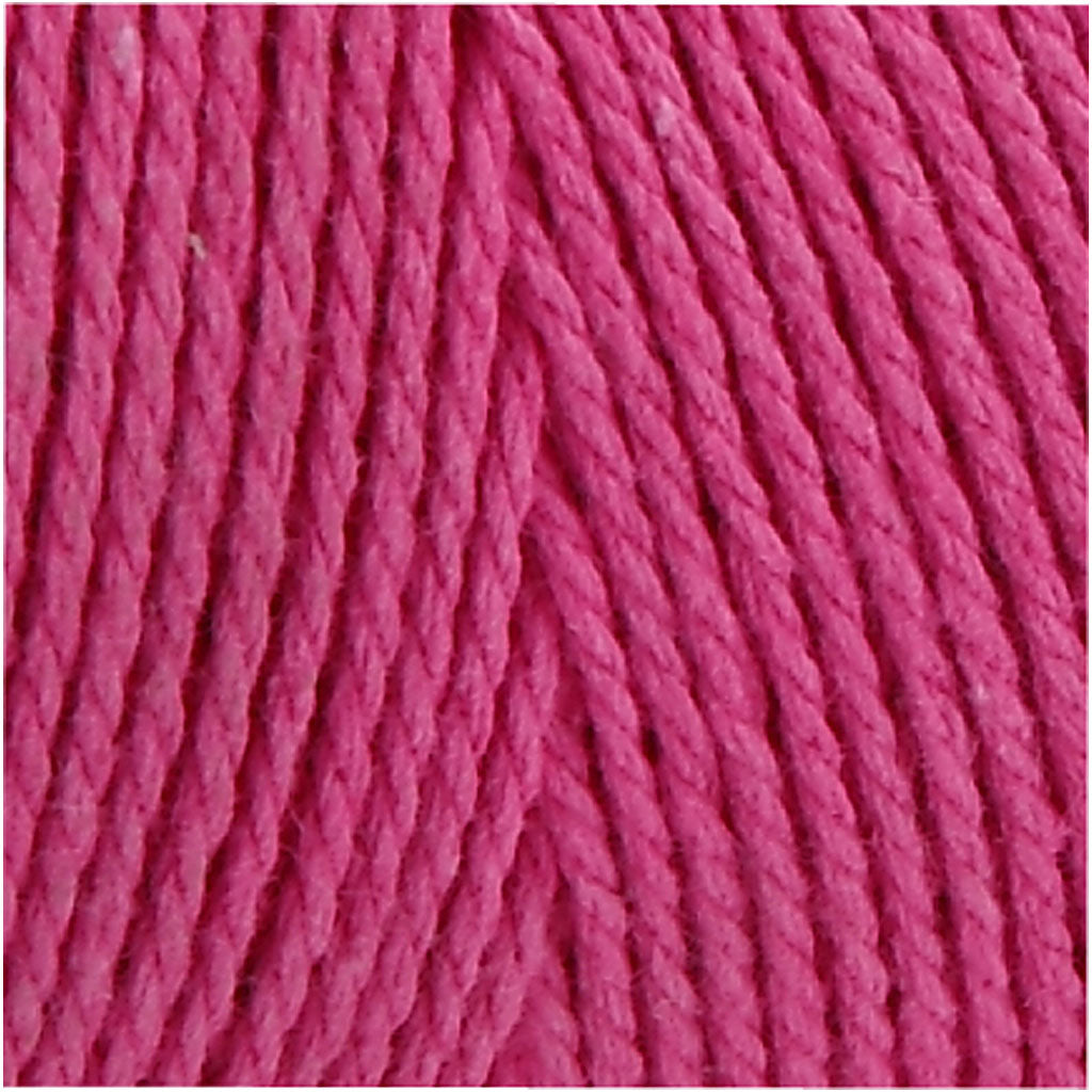 Cordon pour macramé, L : 315 M, ép. 1 mm, Qualité fine 12/12, rose, 220 gr/ 1 boule [HOB-41508]