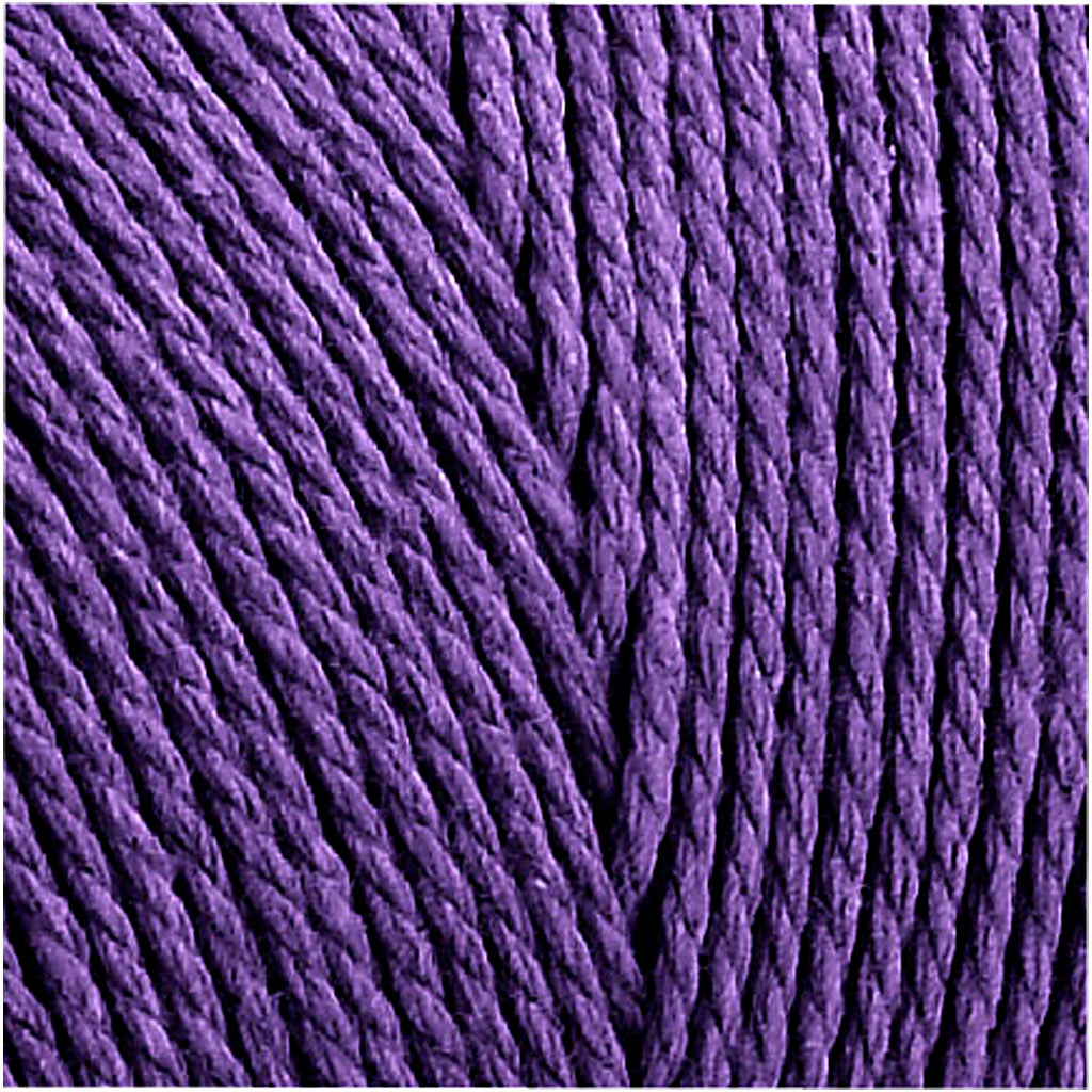 Cordon pour macramé, L : 315 M, ép. 1 mm, Qualité fine 12/12, violet, 220 gr/ 1 boule [HOB-41510]