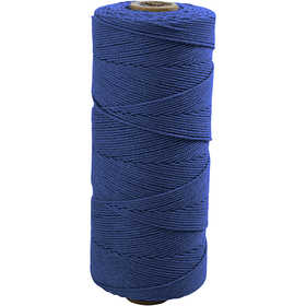 Cordon pour macramé, L : 315 M, ép. 1 mm, Qualité fine 12/12, bleu, 220 gr/ 1 boule [HOB-41512]