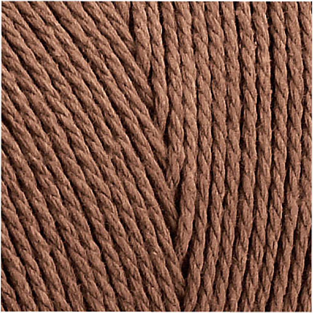 Cordon pour macramé, L : 315 M, ép. 1 mm, Qualité fine 12/12, brun, 220 gr/ 1 boule [HOB-41518]