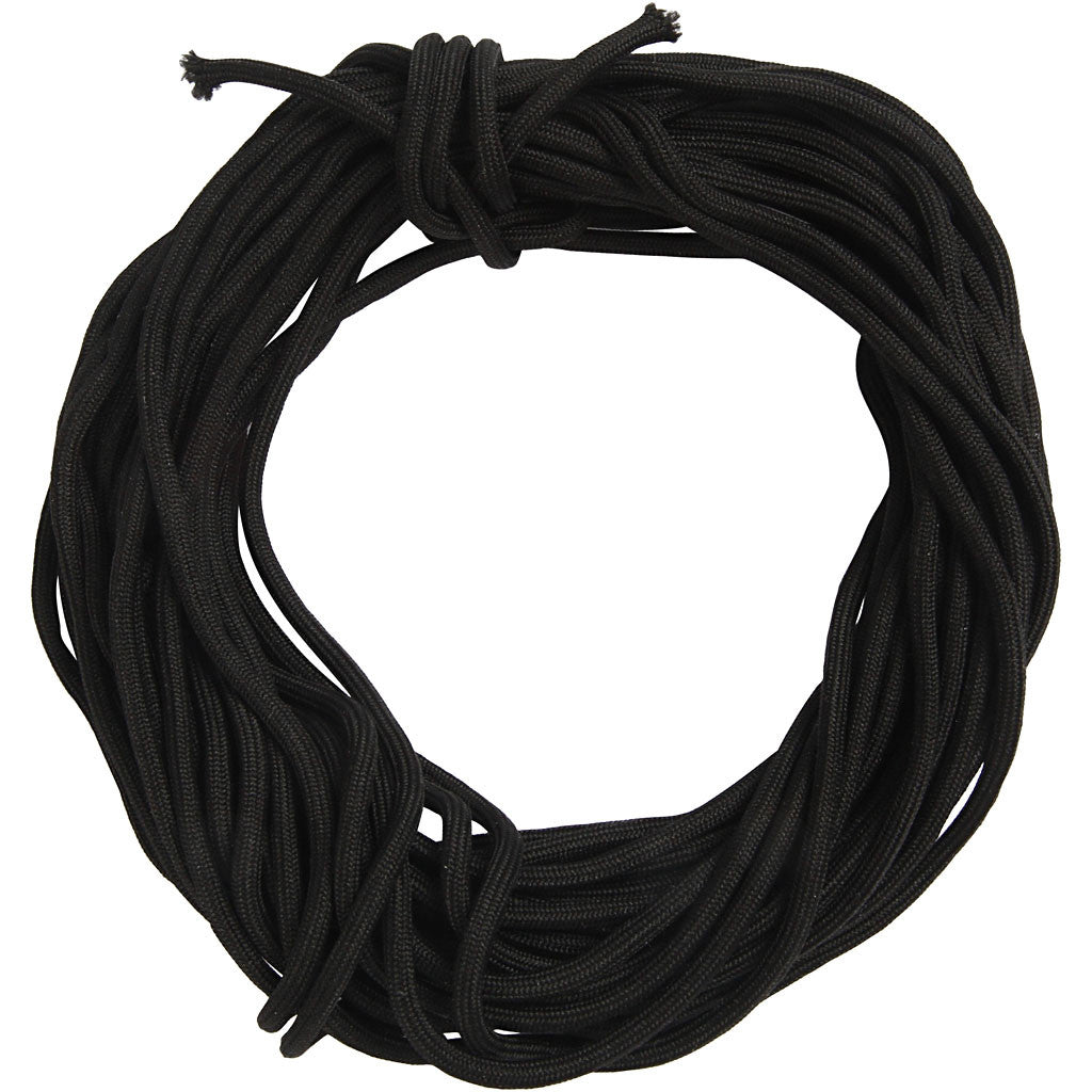 Cordon pour macramé, ép. 4 mm, noir, 40 m/ 1 rouleau [HOB-41579]