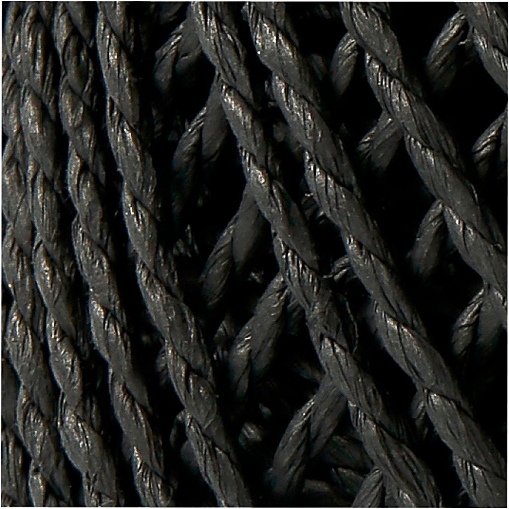 Ficelle de Papier, ép. 2,5-3 mm, noir, 150 gr, 40 m/ 1 boule [HOB-41725]