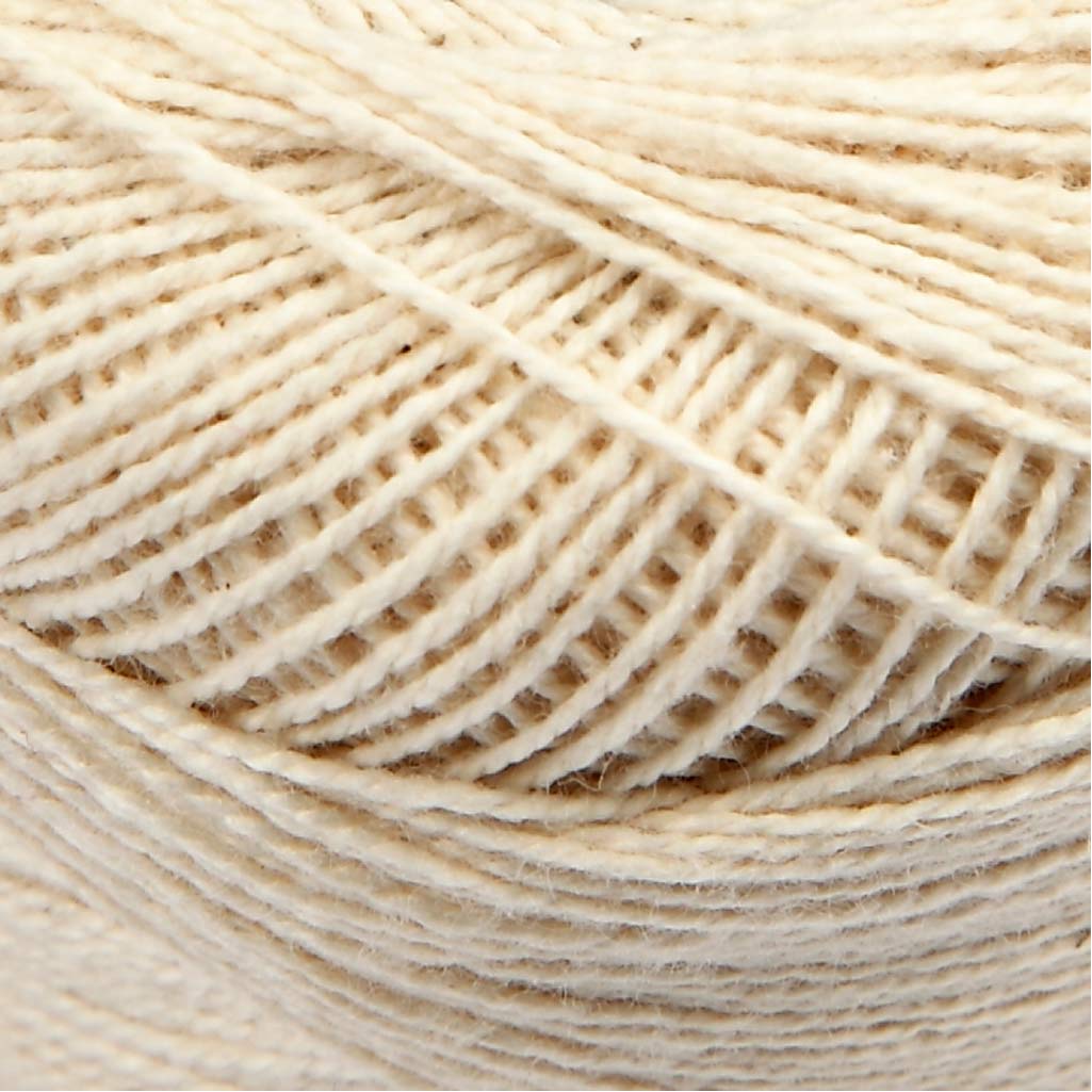 Pelote de Fil de Coton Mercerisé, blanc cassé, 20 gr/ 1 boule [HOB-42129]