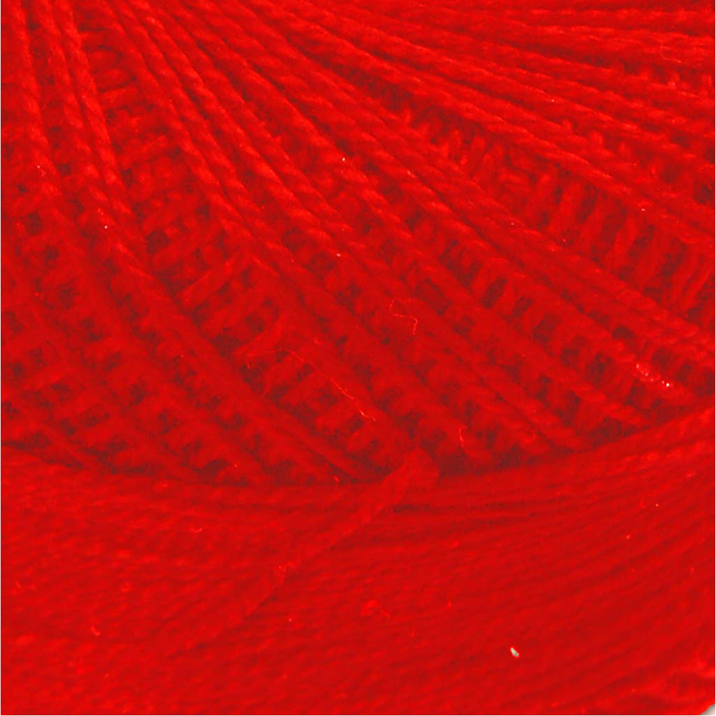 Pelote de Fil de Coton Mercerisé, rouge, 20 gr/ 1 boule [HOB-42130]