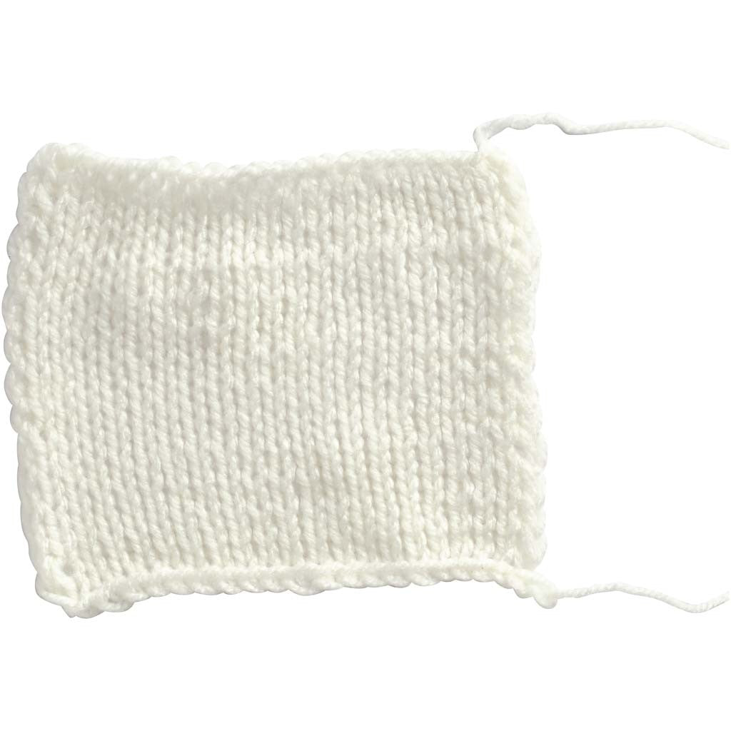 Pelote de laine acrylique Fantasia, L : 80 M, blanc, 50 gr/ 1 boule [HOB-421710]