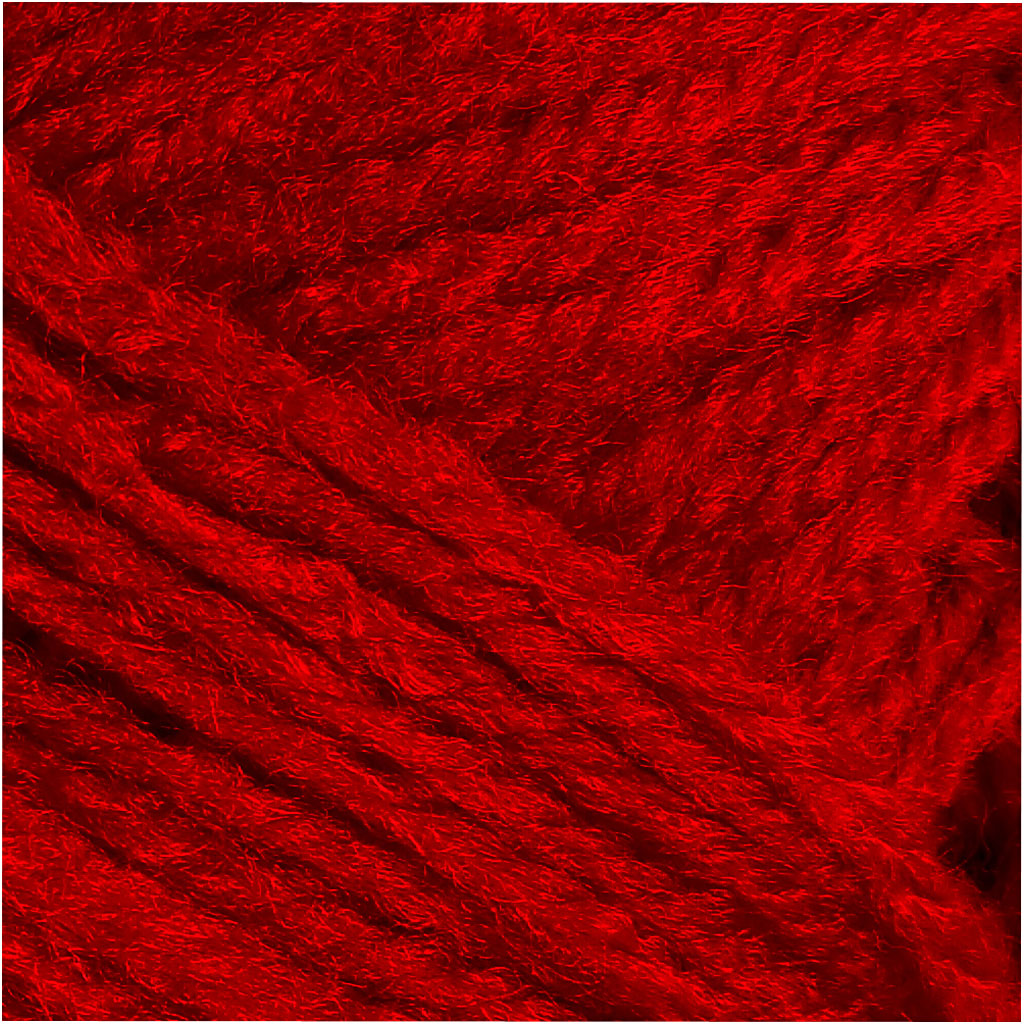 Pelote de laine acrylique Fantasia, L : 80 M, rouge, 50 gr/ 1 boule [HOB-421730]