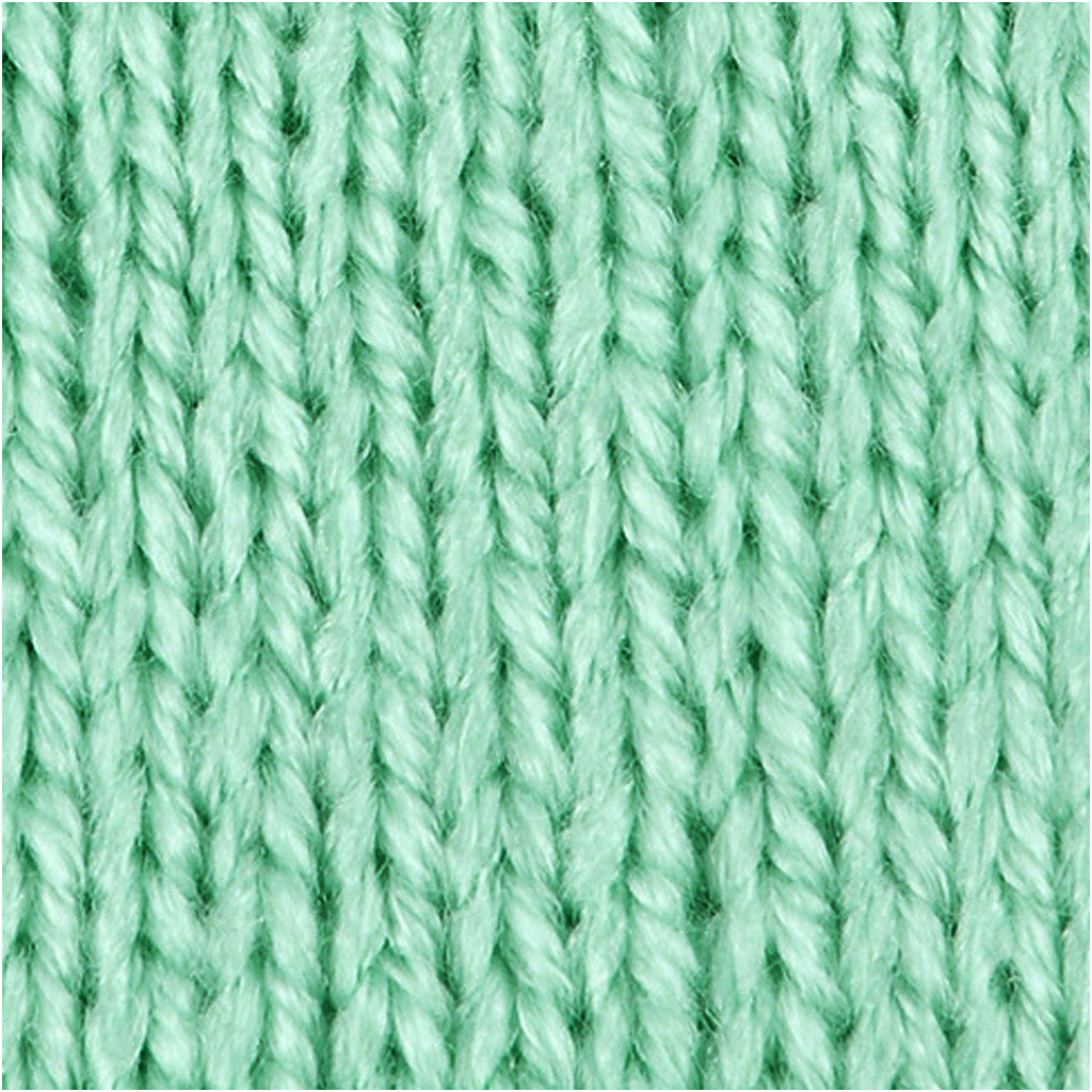 Pelote de laine acrylique Fantasia, L : 80 m, vert menthe, 50gr/ 1 boule [HOB-421803]