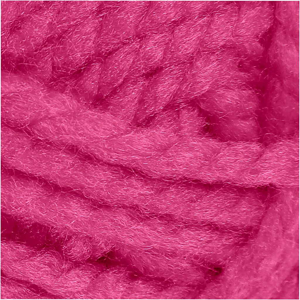 Pelote de Laine Acrylique Fantasia, L : 35 M, Maxi, rose néon, 50 gr/ 1 boule [HOB-421861]