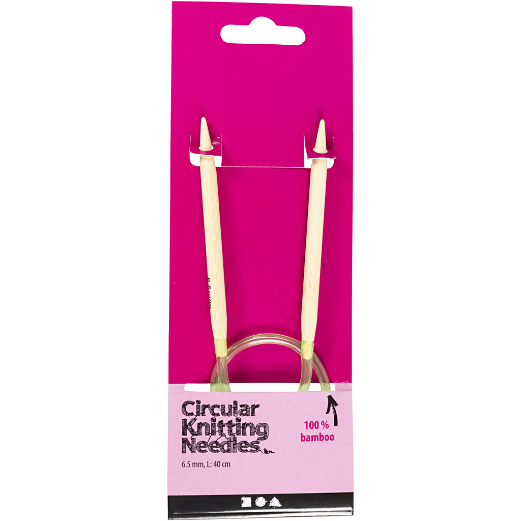 Aiguilles à tricoter circulaires, L : 40 cm, dim. 6,5 mm, 1 pièce [HOB-422760]
