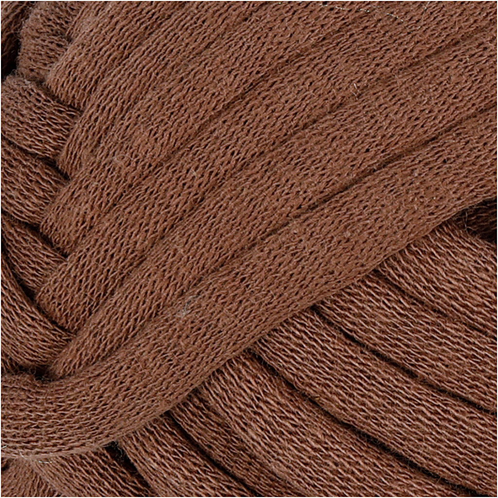 Pelote de fil de coton tubulaire, L : 45 M, aiguille 10-12, brun, 100 gr/ 1 boule [HOB-42509]