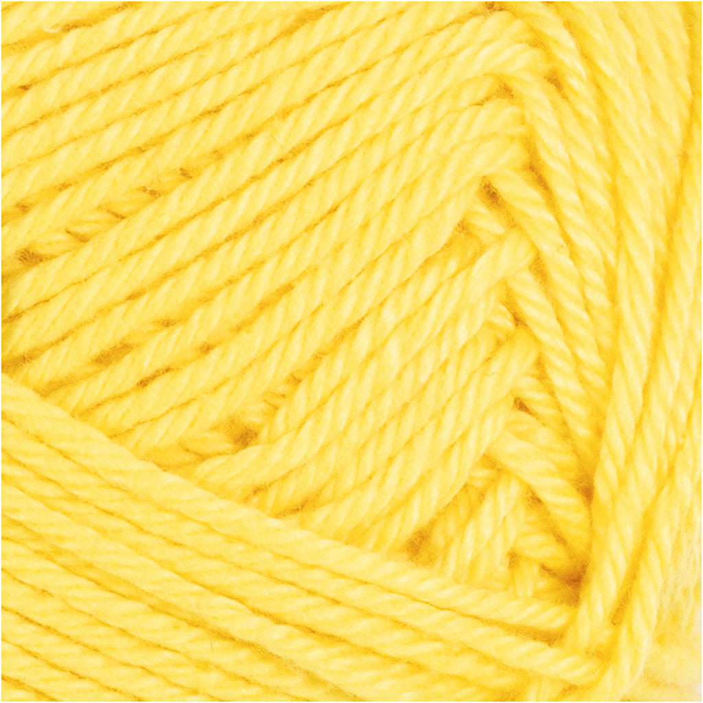 Fil de coton, dim. 8/4, L : 170 M, aiguille 3-3,5, jaune, 50 gr/ 1 boule [HOB-431040]