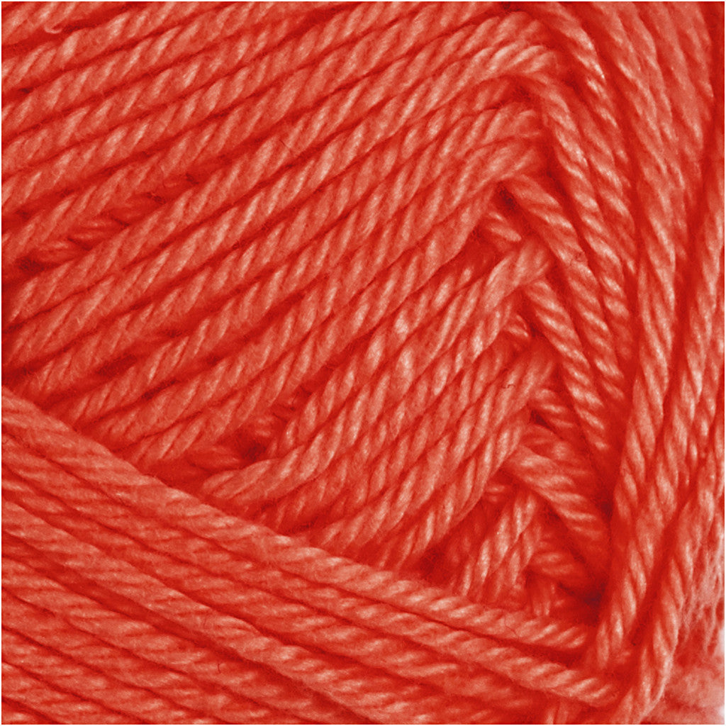 Fil de coton, dim. 8/4, L : 170 M, aiguille 3-3,5, rouge, 50 gr/ 1 boule [HOB-431080]