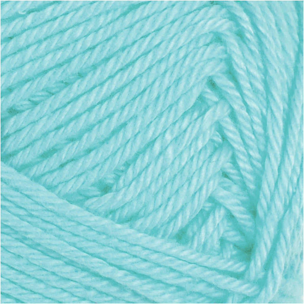 Fil de coton, dim. 8/4, L : 170 M, aiguille 3-3,5, turquoise, 50 gr/ 1 boule [HOB-431120]