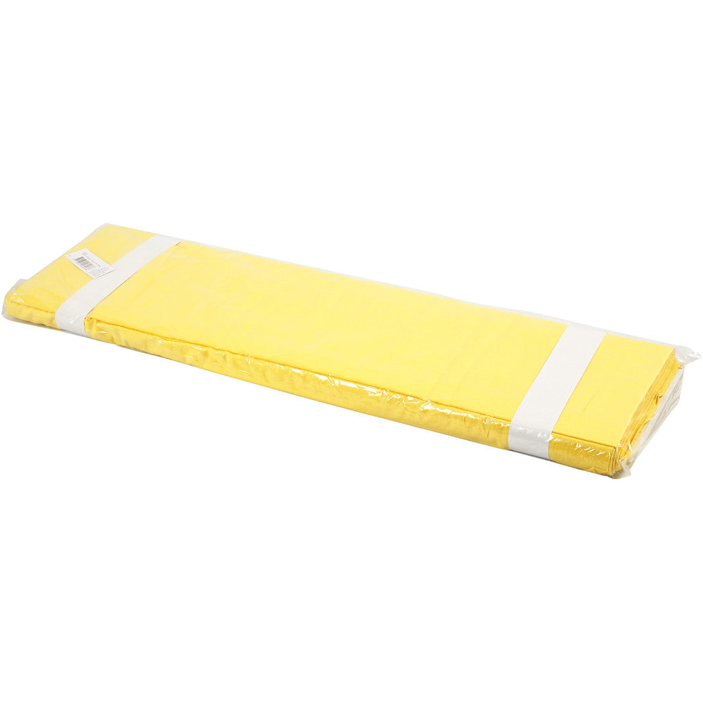 Tissu, L : 145 cm, 140 gr, jaune, 10 m/ 1 rouleau [HOB-44081]