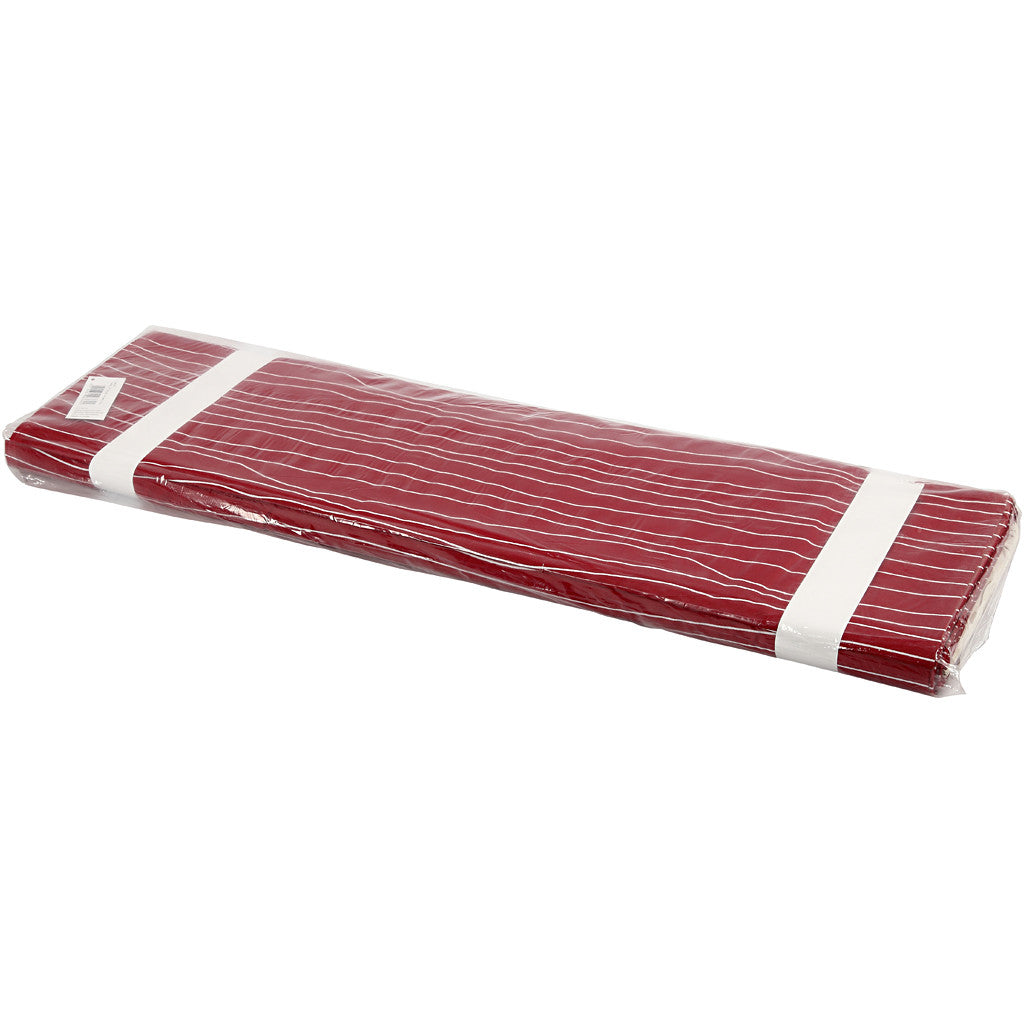 Tissu, L : 145 cm, 140 gr, rouge/blanc, 10 m/ 1 rouleau [HOB-44319]