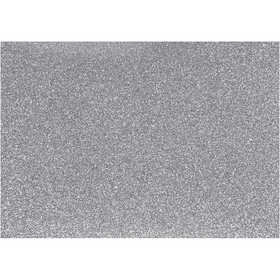 Film à repasser, A5, feuille 148x210 mm, paillettes, argent, 1 flles [HOB-44327]