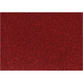 Film à repasser, A5, feuille 148x210 mm, paillettes, rouge, 1 flles [HOB-44331]