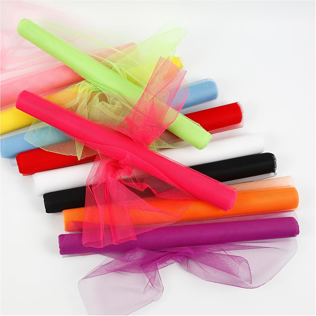 Tulle, L : 50 cm, 10x5 m/ 1 Pq. [HOB-44610]