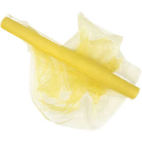 Tulle, L : 50 cm, jaune, 5 m/ 1 rouleau [HOB-44611]