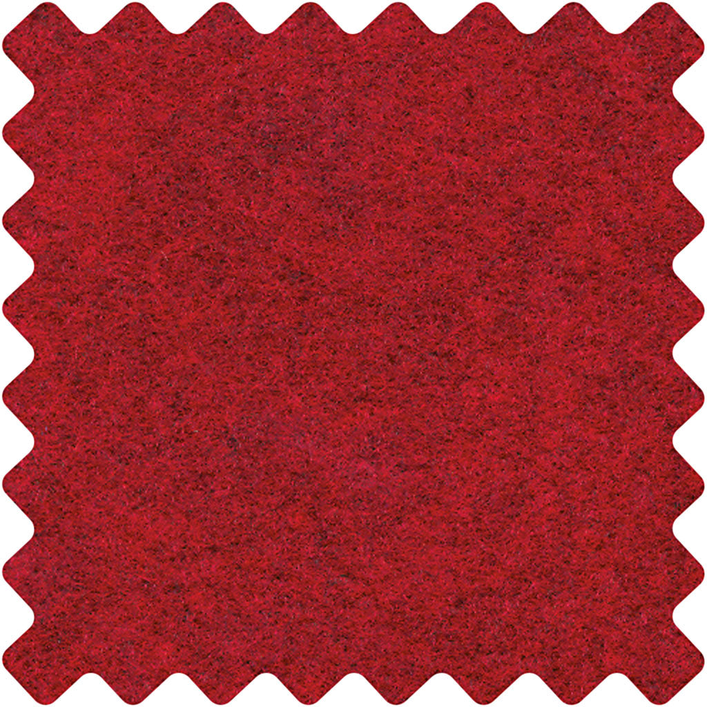 Feutrine synthétique, L : 45 cm, ép. 1,5-2 mm, texturé, 180-200 gr, rouge, 5 m/ 1 rouleau [HOB-45040]