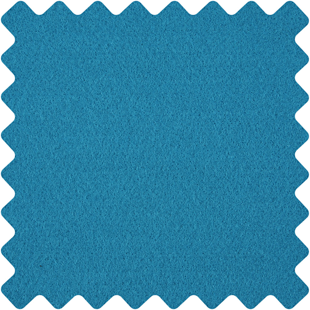 Feutrine synthétique, L : 45 cm, ép. 1,5-2 mm, 180-200 gr, turquoise, 5 m/ 1 rouleau [HOB-45041]