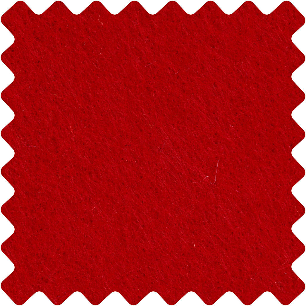 Feutrine synthétique, feuille 42x60 cm, ép. 3 mm, rouge, 1 flles [HOB-45233]