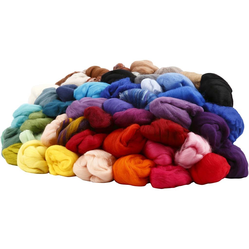 Laine Mérinos, ép. 21 my, Le contenu peut varier , ass. de couleurs, 20x20 gr/ 1 Pq. [HOB-45485]