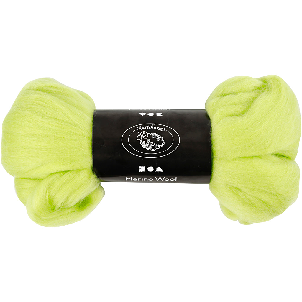Merino Wool, thickness 21 my, lime green, 100 g