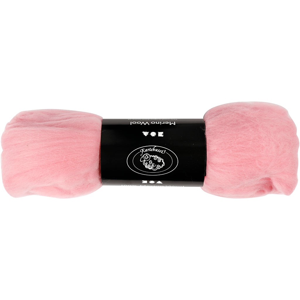 Merino Wool, thickness 21 my, light red, 100 g