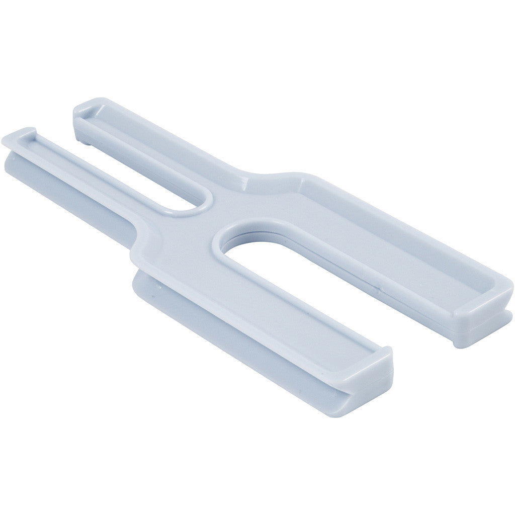 Outil pour la confection de pompons, L : 12 cm, L : 5 cm, 1 pièce [HOB-46138]