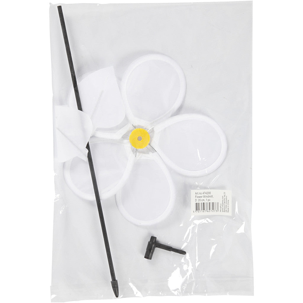 Moulin à vent fleur, d 20 cm, 1 pièce [HOB-474200]
