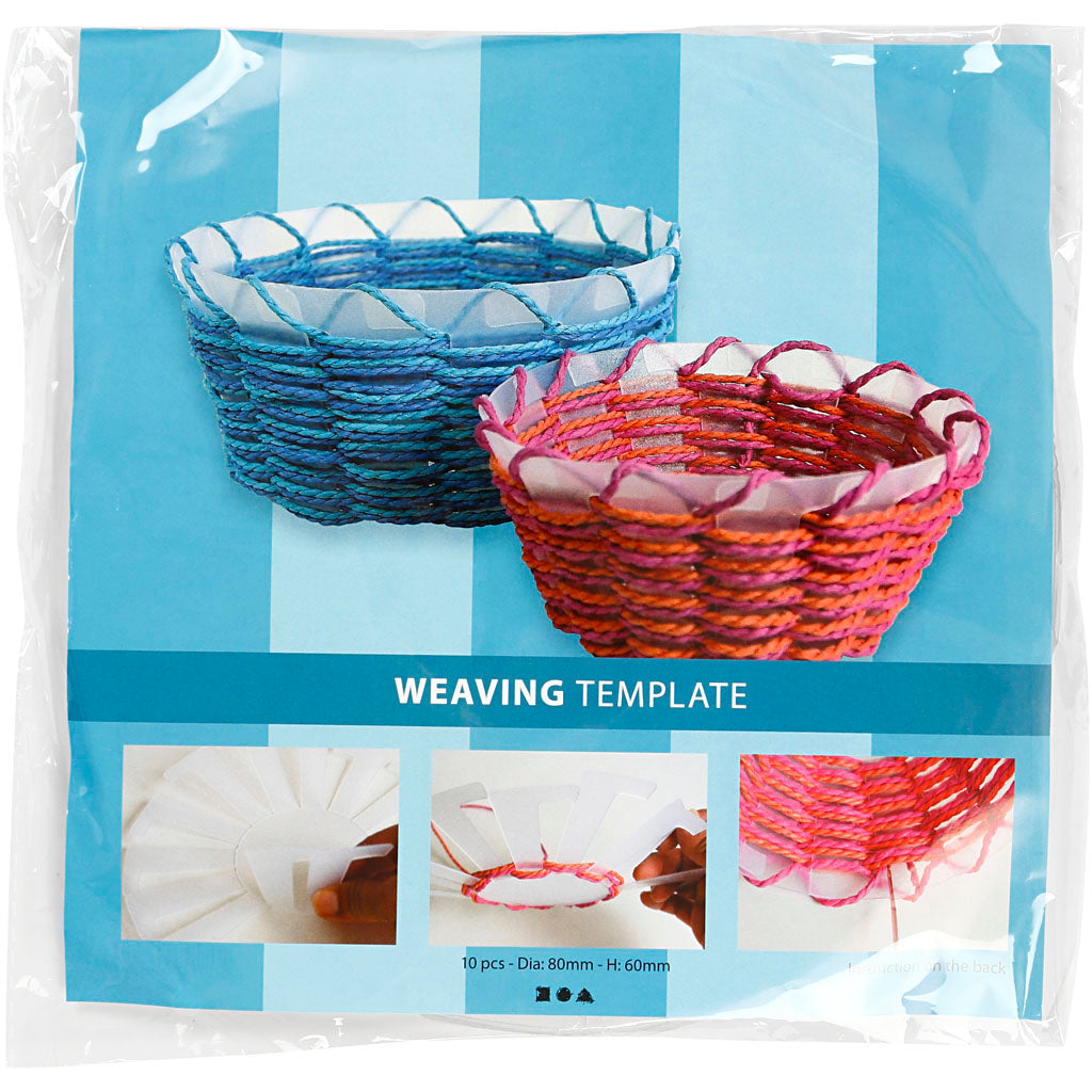 Forme tissage panier, H : 6 cm, d 8 cm, transparent, 10 pièces/ 1 Pq. [HOB-47452]