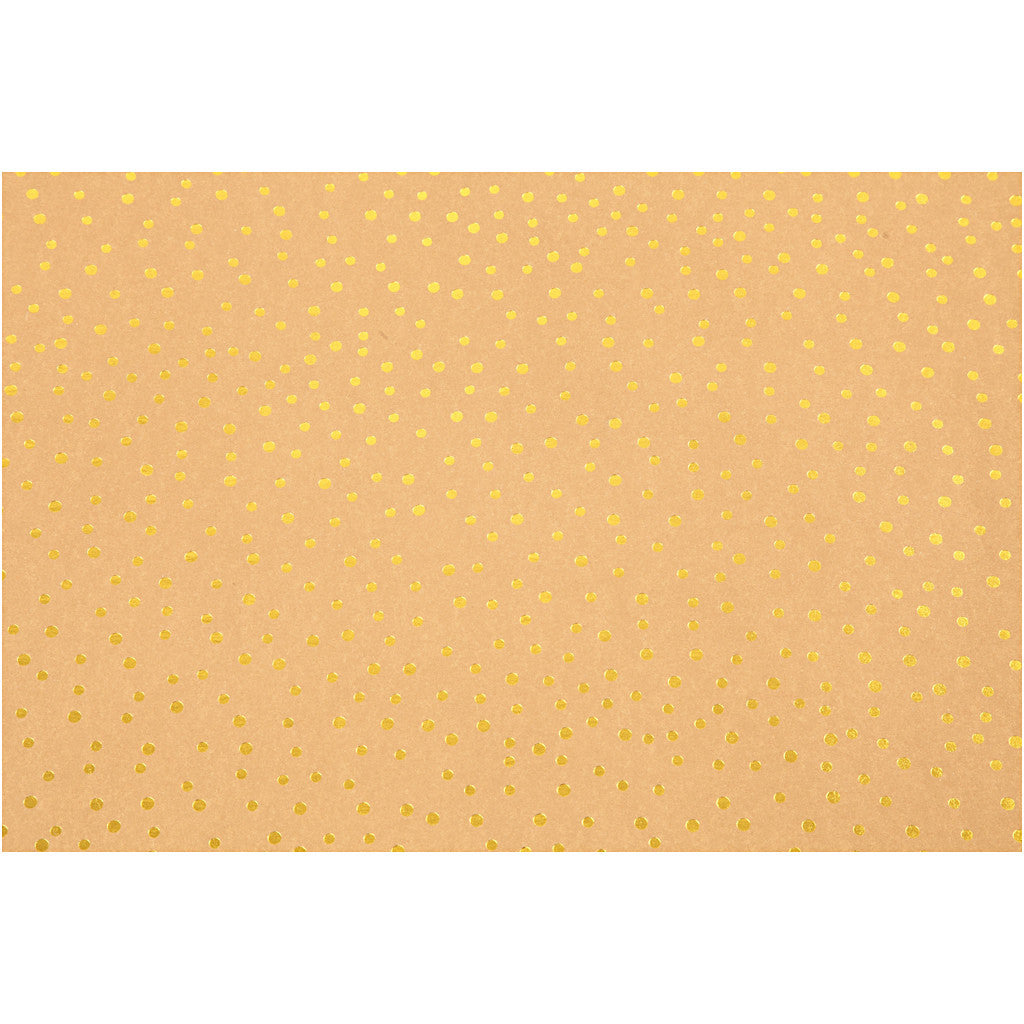 Papier imitation cuir, L : 50 cm, unicolor,film, 350 gr, brun clair, or, 1 m/ 1 rouleau [HOB-498958]