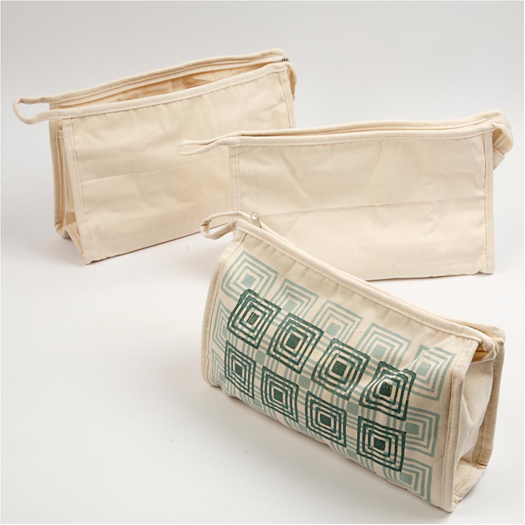 Trousse de toilette, H : 17 cm, L : 28 cm, L : 10 cm, naturel clair, 1 pièce [HOB-49932]