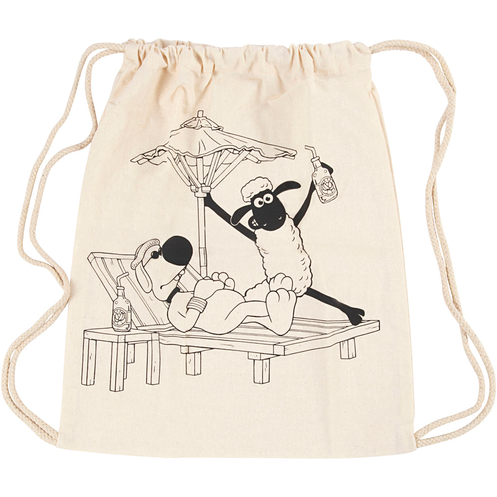 Sac à cordon à colorier, dim. 37x40 cm, 1 pièce [HOB-499654]