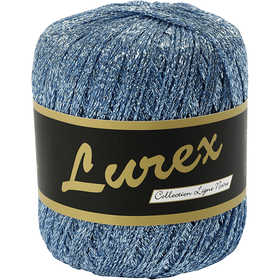 Pelote de Fil Pailleté, L : 160 M, bleu clair, 25 gr/ 1 boule [HOB-421473]