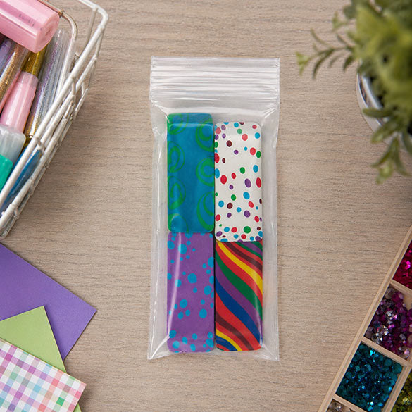 Sachet zip transparent en PE-BD 5,1x10,2cm (100 pièces) [4PE24]