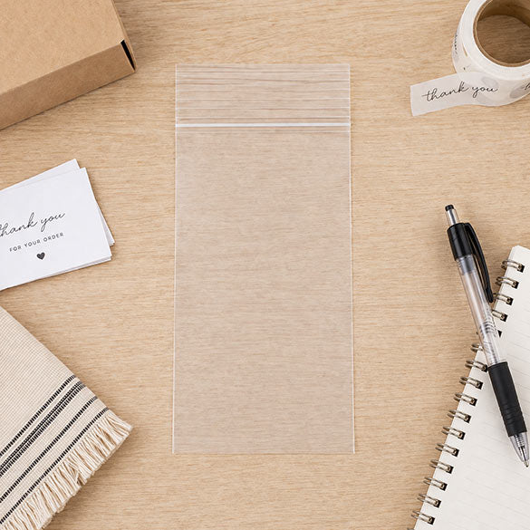 Sachet zip transparent en PE-BD 10,2x20,3cm (100 pièces) [4PE48]