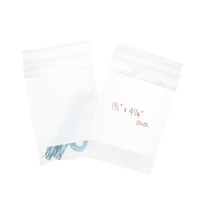 Sachet zip avec fenêtre d'écriture blanche Qualité Supérieure 10,2x15,2cm (100 pièces) [4WE46]