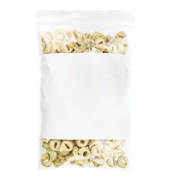 Sachet zip avec fenêtre d'écriture blanche Qualité Supérieure 15,2x22,9cm (100 pièces) [4WE69]