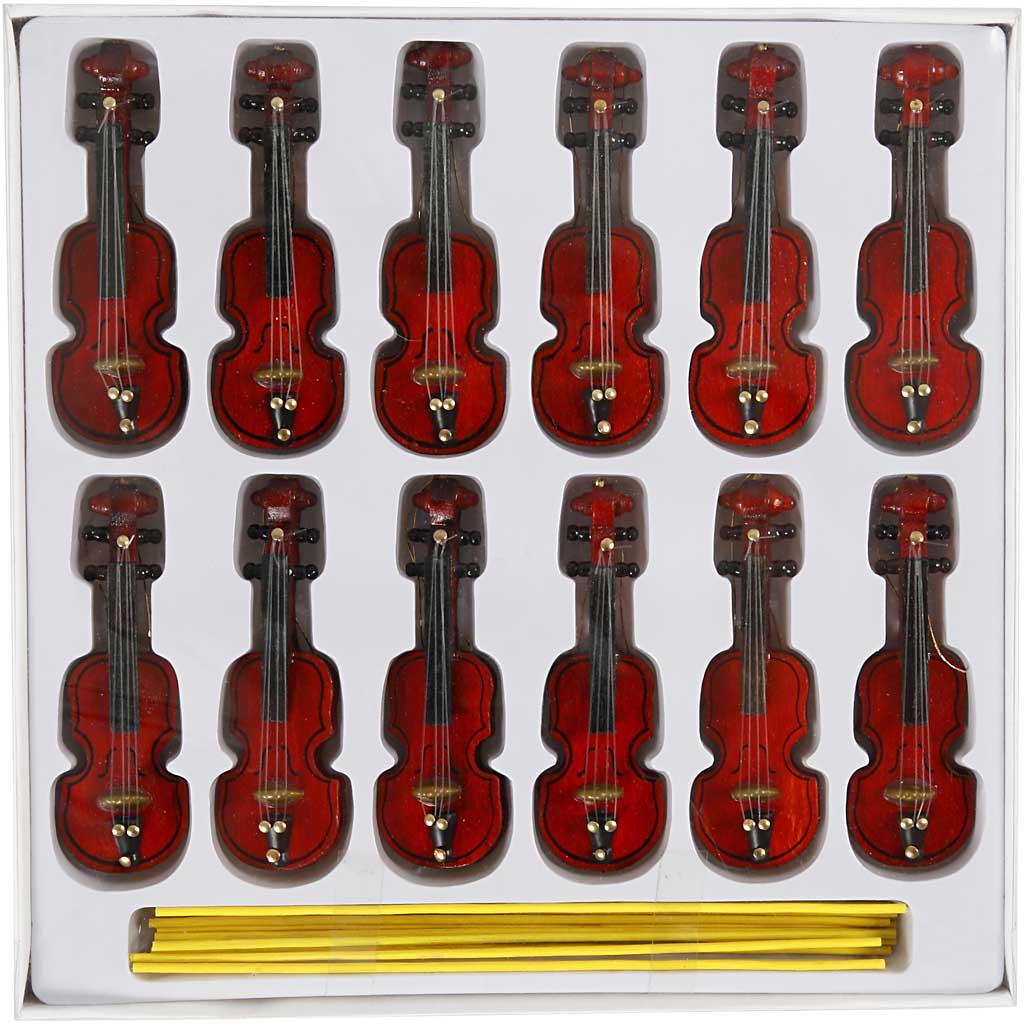 Violon, L : 8 cm, 12 pièces/ 1 Pq. [HOB-50008]